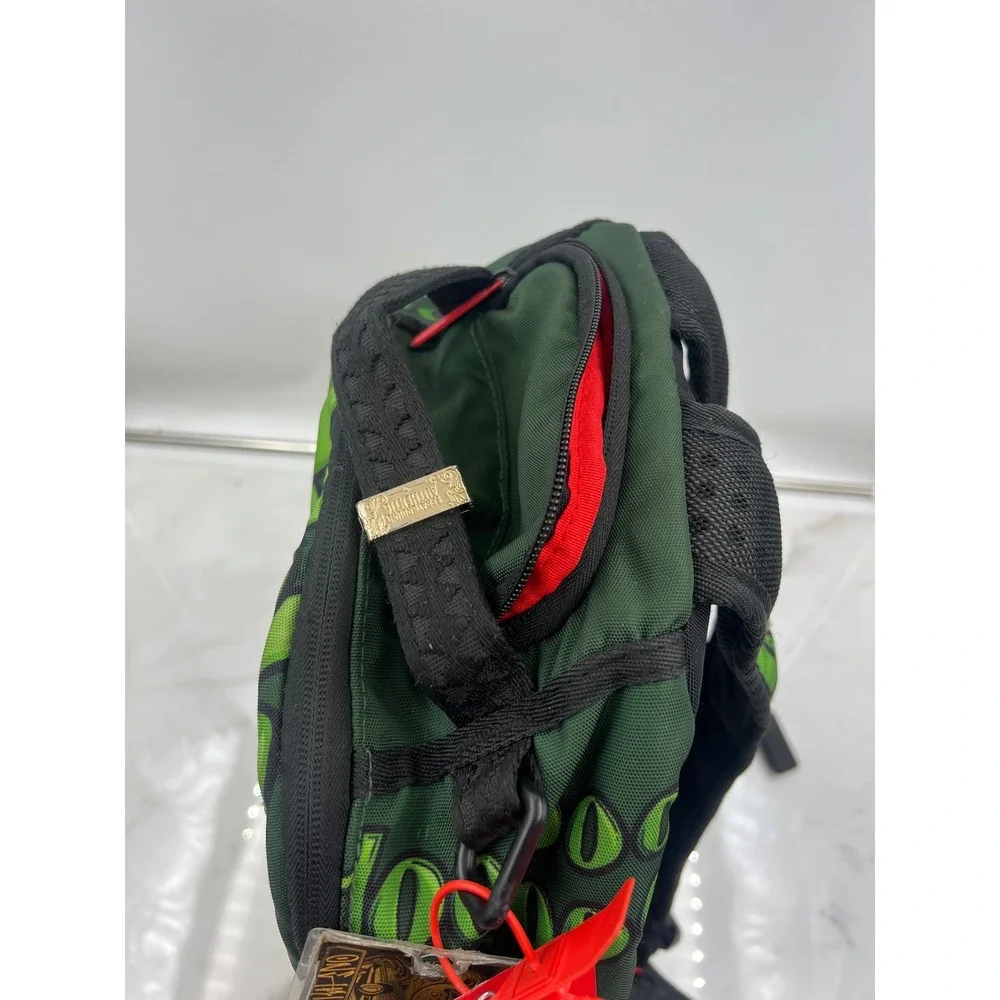 Sprayground Red Bear Money Limited Edition Green Streetwear Backpack NWT